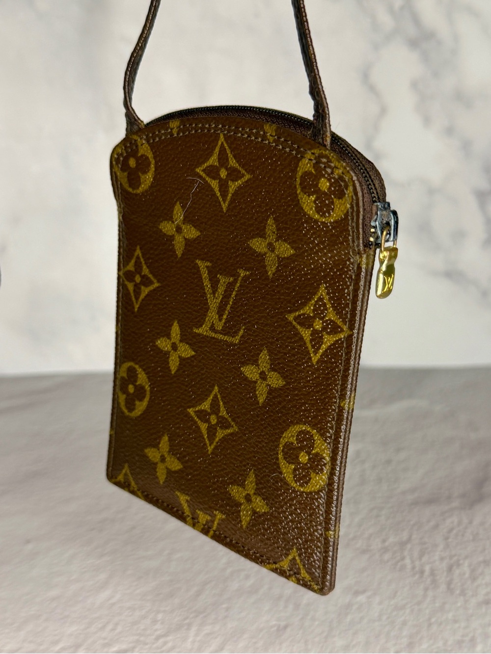 Louis Vuitton Monogram Pochette Secret Vintage Mini Crossbody Pouch Bag - Picture 5 of 15